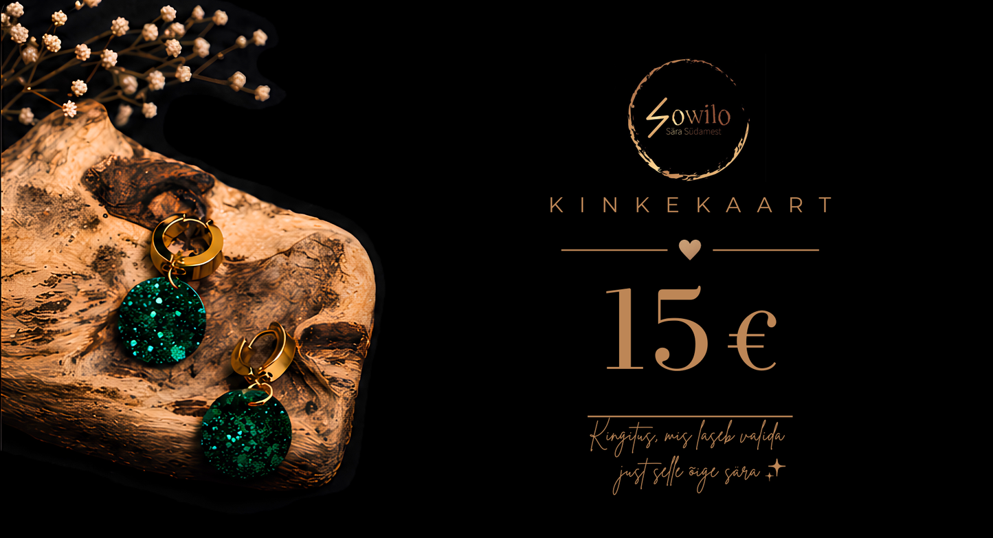 Sowilo kinkekaart (15€ ja 25€)